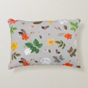 Yellow Flowers and White Roses 11 Decorative Cushion