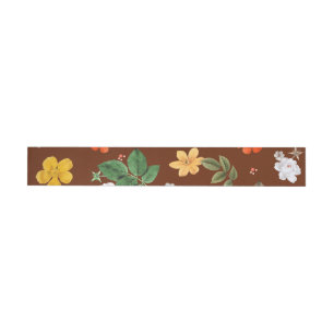 Yellow Flowers and White Roses 12 Wrap Around Label