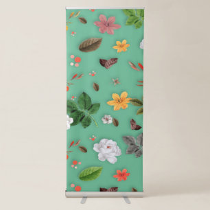 Yellow Flowers and White Roses 14 Retractable Banner