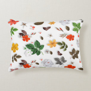 Yellow Flowers and White Roses 15 Decorative Cushion
