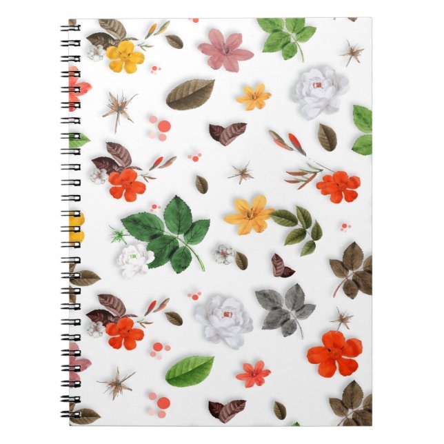Yellow Flowers and White Roses 15 Notebook (Front)