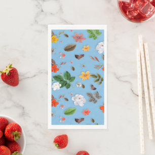 Yellow Flowers and White Roses 18 Napkin