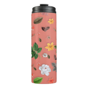 Yellow Flowers and White Roses 19 Thermal Tumbler