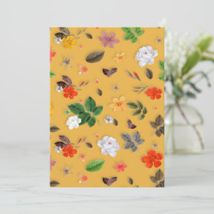 Yellow Flowers and White Roses 20 Thank You Card