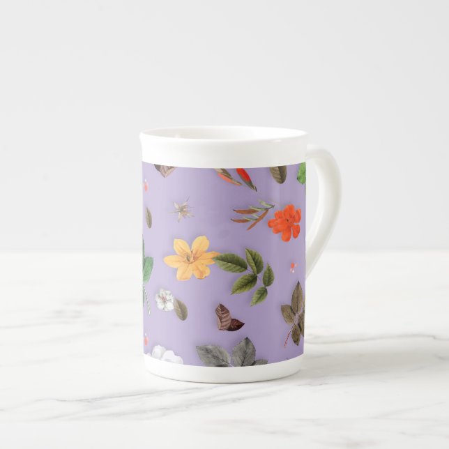 Yellow Flowers and White Roses 21 Bone China Mug (Front Right)