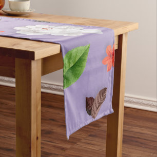 Yellow Flowers and White Roses 21 Short Table Runner