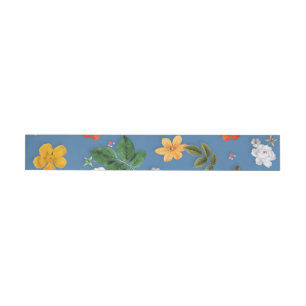 Yellow Flowers and White Roses 23 Wrap Around Label