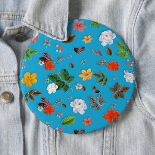 Yellow Flowers and White Roses 24 6 Cm Round Badge