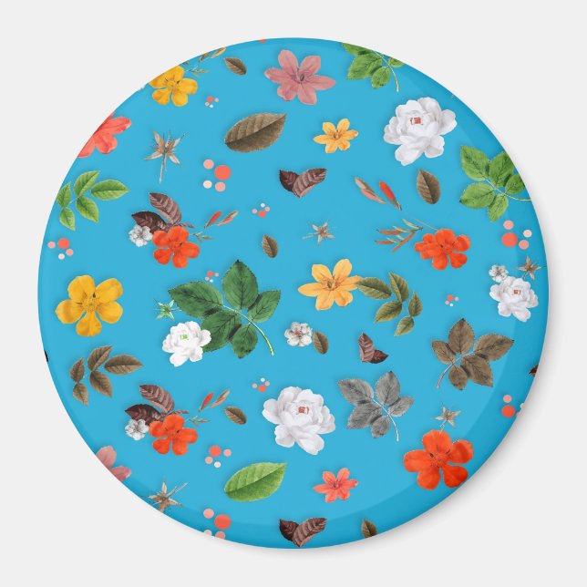 Yellow Flowers and White Roses 24 Magnet (Front)