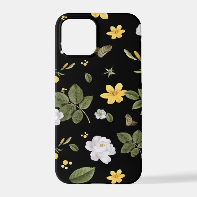 Yellow Flowers and White Roses 2 iPhone Case (Back)