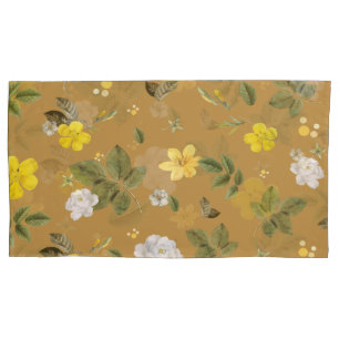 Yellow Flowers and White Roses 4 Pillowcase