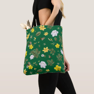 Yellow Flowers and White Roses 6 Tote Bag
