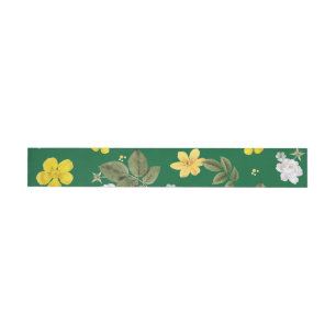 Yellow Flowers and White Roses 6 Wrap Around Label
