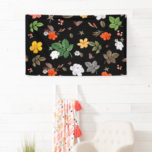 Yellow Flowers and White Roses 8 Banner (Insitu)