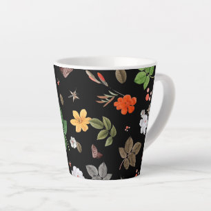 Yellow Flowers and White Roses 8 Latte Mug