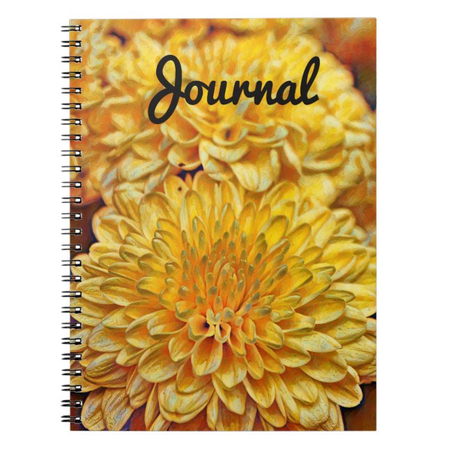Yellow Flowers Art Journal Notebook (Front)