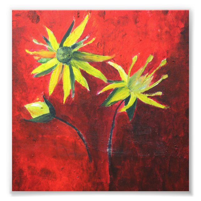 Yellow Flowers Art  Professional Photo Paper (Front)