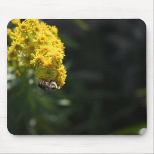 Yellow Flowers Bee Bumblebee Nature Photography Mouse Mat