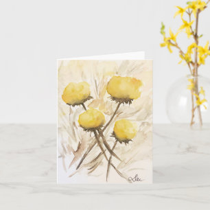 Yellow Flowers Blank Card