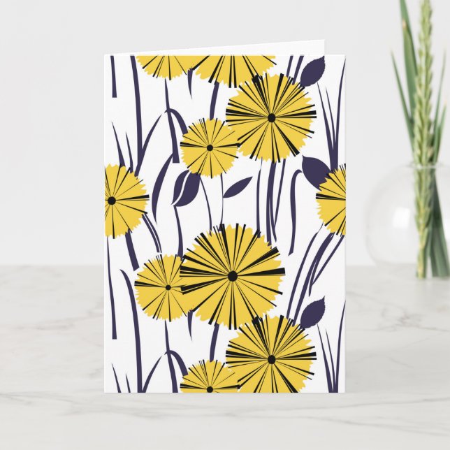 Yellow flowers card (Front)