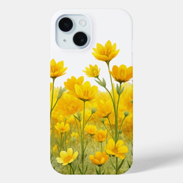 Yellow Flowers Case-Mate iPhone Case (Back)
