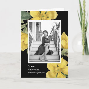 Yellow Flowers Celebration of Life Program Programme