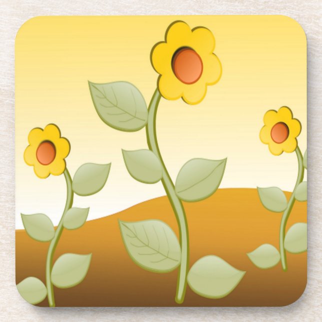 YELLOW FLOWERS COASTER (Front)