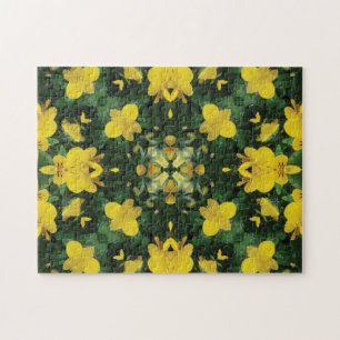 Yellow Flowers Creative Pattern Jigsaw Puzzle