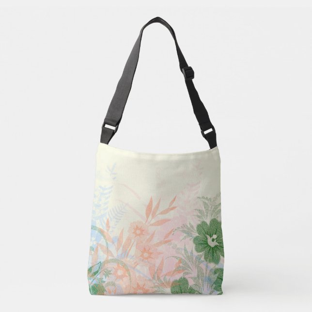 yellow flowers crossbody bag (Front)