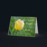Yellow Flowers Daughter Birthday Card<br><div class="desc">Pretty and thoughtful greeting card for daughter's birthday with yellow tulip and hand lettered style text.</div>
