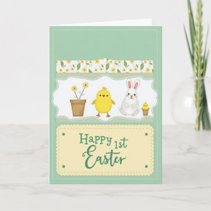 Yellow Flowers Easter Card