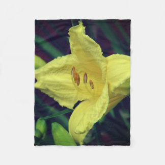 Yellow Flowers Fleece Blanket