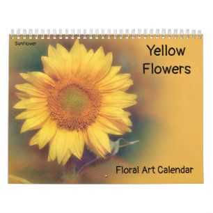 Yellow Flowers Floral Art Calendar