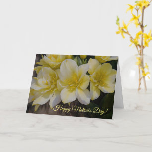 Yellow Flowers Floral Art Mother's Day Card