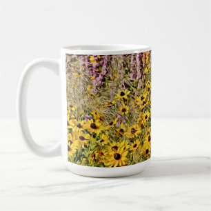 Yellow Flowers Floral Mug Cup