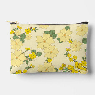 Yellow Flowers, Floral Pattern, Pattern Of Flowers Accessory Pouch
