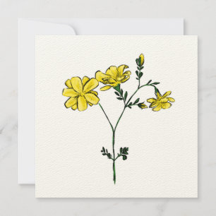 Yellow flowers from Nepal Thank You Card