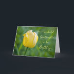 Yellow Flowers Granddaughter Birthday Card<br><div class="desc">Pretty and thoughtful greeting card for granddaughter's birthday with yellow tulip and hand lettered style text.</div>