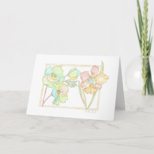 Yellow flowers greeting card