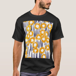 Yellow Flowers: Hand-Painted Vintage T-Shirt