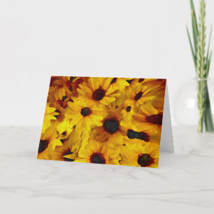 Yellow Flowers Holiday Card