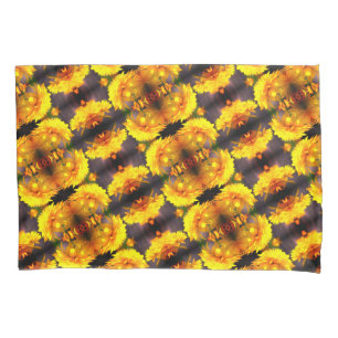 Yellow Flowers In Sunshine Abstract Pattern Pillowcase