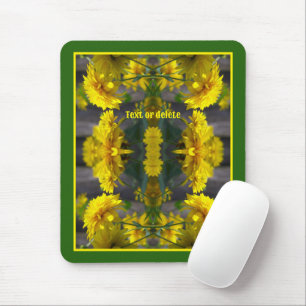 Yellow Flowers In Sunshine Abstract Personalised Mouse Mat