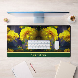 Yellow Flowers In Sunshine Personalised Desk Mat