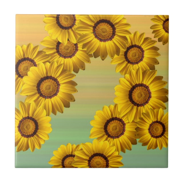 Yellow flowers in the spring tile (Front)