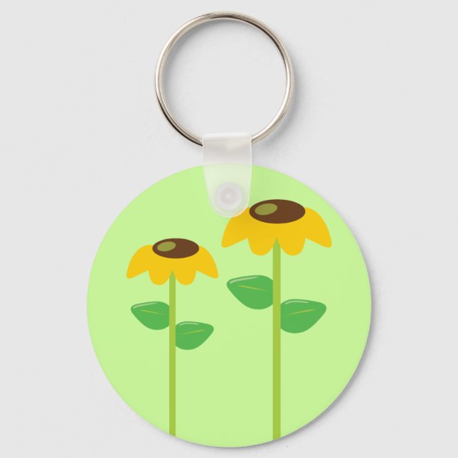 Yellow Flowers Key Ring (Front)