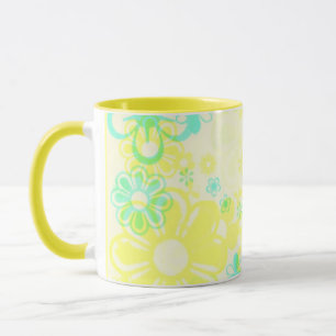 YELLOW FLOWERS KITCHEN MUGS SETS