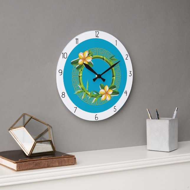 yellow  flowers large clock (Office)
