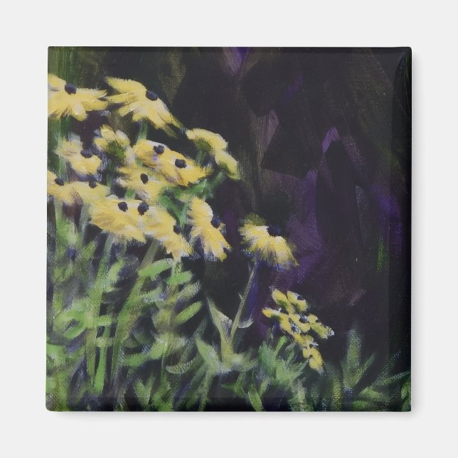 Yellow Flowers Magnet (Front)