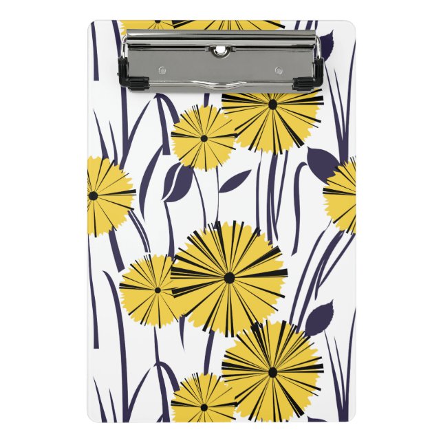 Yellow flowers mini clipboard (Front)
